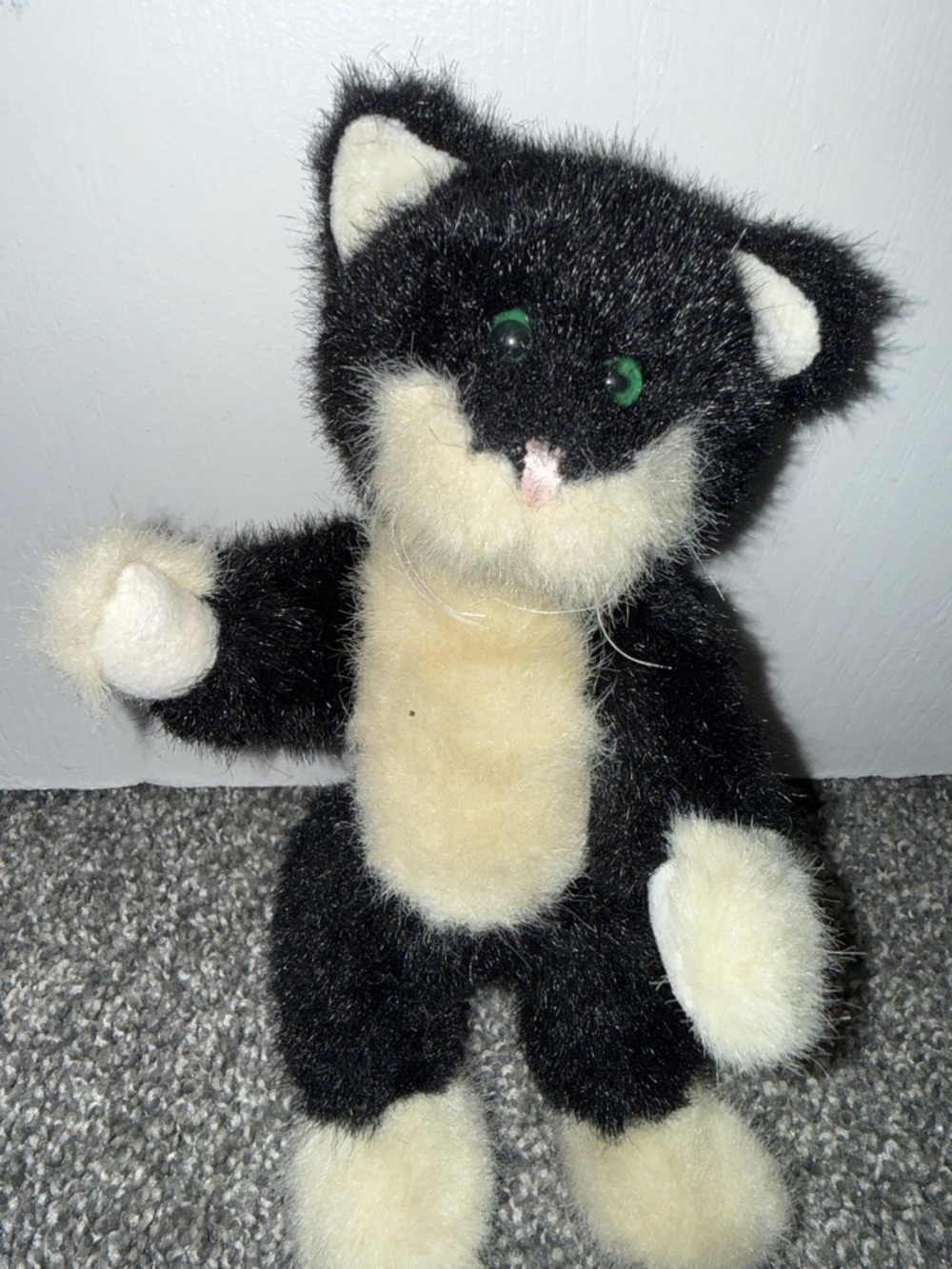 Boyds Collection Tuxedo Cat Plush Jointed Poseable Vintage 1997 Stuffed Animal - Picture 3 of 10